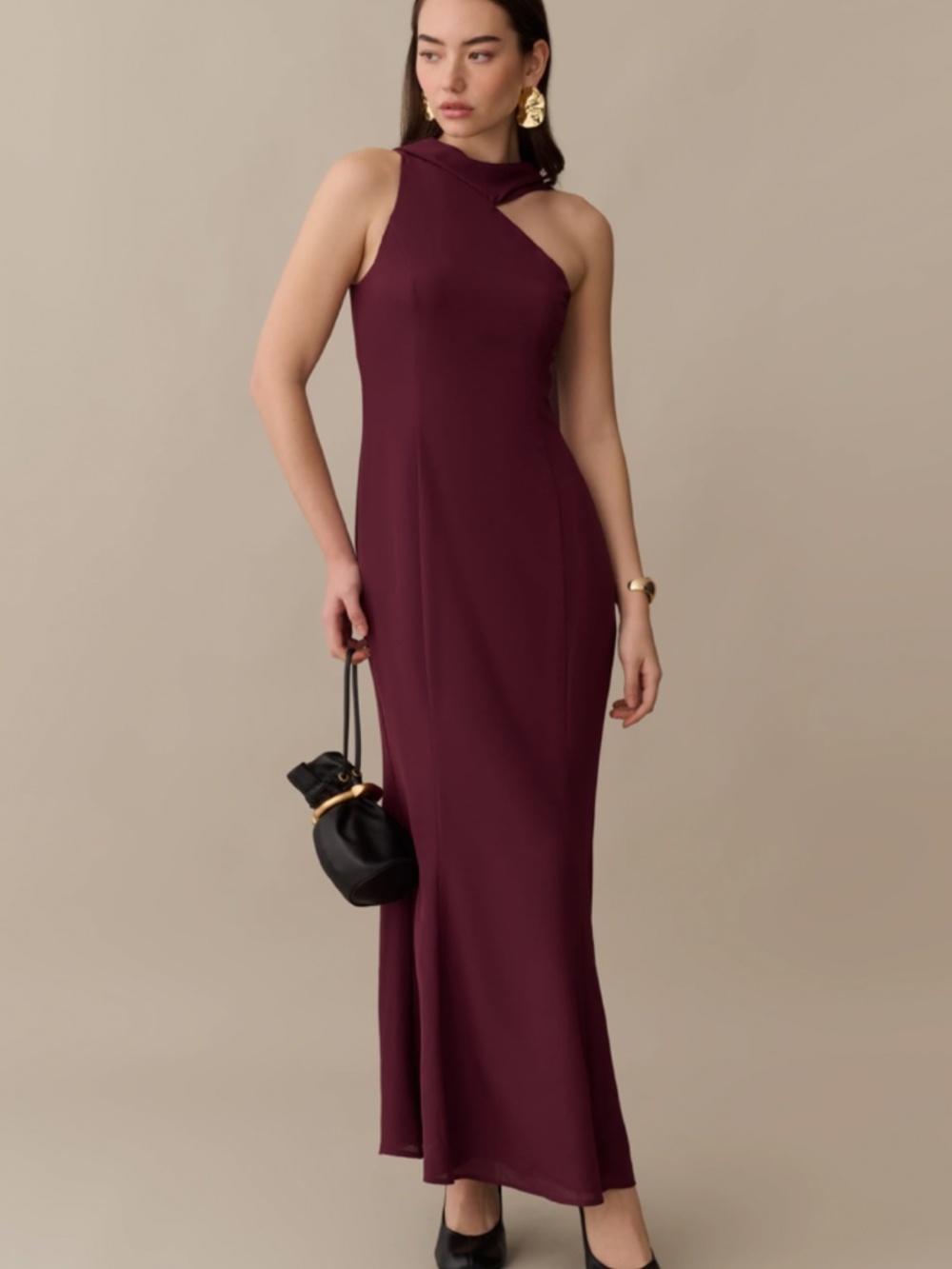 O.P.T one shoulder citara dress